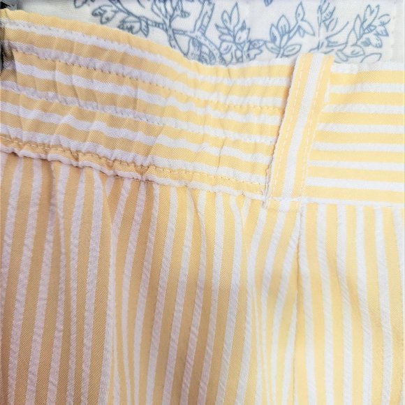 Size M to L Vintage 1990s Koret Striped Seersucker Capri Pants - Picture 6 of 8